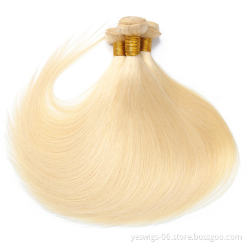 Raw Cambodian Straight Hair Bundle Extension Yeswigs Pre Colored 613 Blonde 1b-27 30 Cuticle Aligned Virgin Human Hair Extension